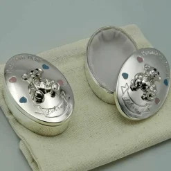 Discount Boîtes première dent et première boucle de cheveux personnalisables (métal argenté) Boîte À Dents