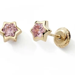Online Boucles d'oreilles à vis Etoile rose (or jaune 9 carats) Enfant Boucles D'Oreilles Enfant