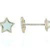 Online Boucles d'oreilles à vis Etoile nacrée (or jaune 9 carats) Enfant Boucles D'Oreilles Enfant