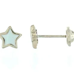 Online Boucles d'oreilles à vis Etoile nacrée (or jaune 9 carats) Enfant Boucles D'Oreilles Enfant