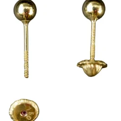 Discount Boucles d'oreilles boule 3 mm (or jaune 750°) Enfant Boucles D'Oreilles Enfant