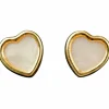 Enfant Daniel Crégut Boucles d'oreilles coeur nacre (or jaune 750°)