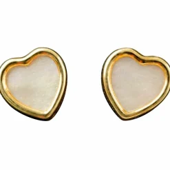Enfant Daniel Crégut Boucles d'oreilles coeur nacre (or jaune 750°)