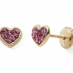 Online Boucles d'oreilles Coeur rose (or jaune 375°) Enfant Boucles D'Oreilles Enfant