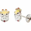 Enfant Baby bijoux Boucles d'oreilles Girafe (argent)