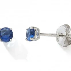 Boucles d'oreilles Oxydes bleues 4 mm (argent) Enfant Boucles D'Oreilles Enfant
