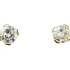 Enfant Daniel Crégut Boucles d'oreilles Zircon 3 mm (or jaune 750°)