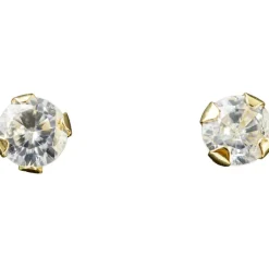 Enfant Daniel Crégut Boucles d'oreilles Zircon 3 mm (or jaune 750°)