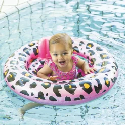 Bouée bébé Léopard rose et doré Bouée