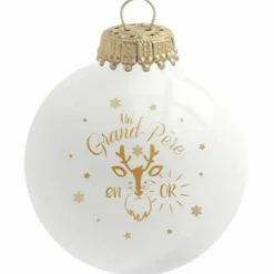 Online Boule de Noël Grand-père en or Boule De Noël