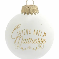Discount Boule de Noël Joyeux Noël Maîtresse Boule De Noël