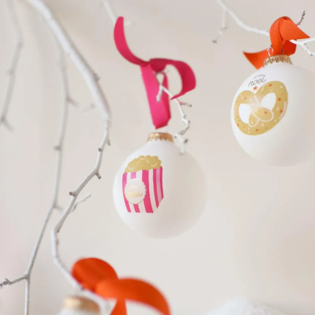 Baubels Boule de Noël Popcorn Noël Gourmand