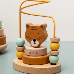 Sale Boulier en bois avec tour à empiler Mr. Tiger Boulier