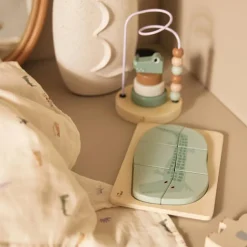 Outlet Boulier en bois avec tour à empiler Jungle Jambo Croco Boulier