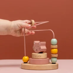 Boulier en bois avec tour à empiler Mrs. Cat Boulier