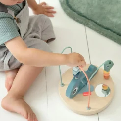 Done by Deer Boulier labyrinthe à perles Wally bleu