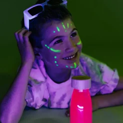 Petit Boum Bouteille sensorielle à paillettes Float Rose fluorescente