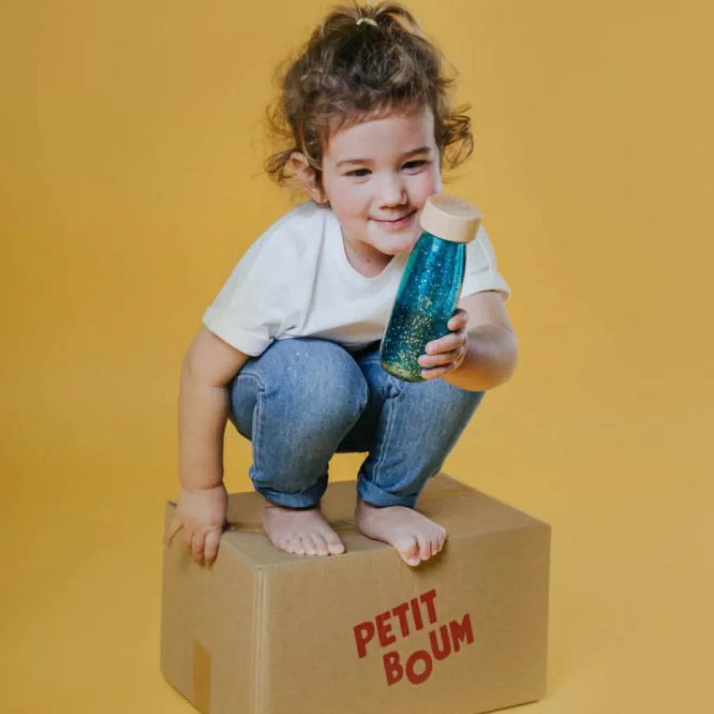 Petit Boum Bouteille sensorielle Float Turquoise