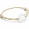 Petits trésors Bracelet cordon enfant Mini jeton colombe (argent 925°)