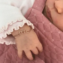 Enfant Padam Padam Bracelet chaîne La petite minuscule goldfilled rose (personnalisable)