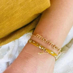 Hot Bracelet chaîne Maman S (goldfilled jaune 14 carats) Bracelet Maman