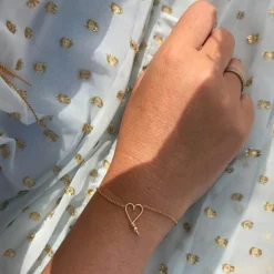 Sale Bracelet chaîne Mon coeur S (goldfilled jaune 14 carats) Bracelet Maman