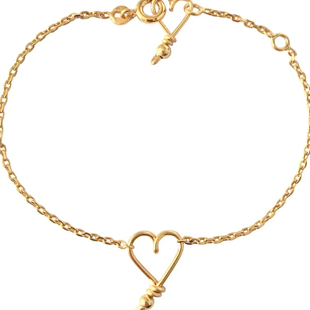 Outlet Bracelet chaîne Mon petit cœur goldfilled jaune Enfant Bracelet Bébé / Enfant