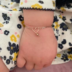 Outlet Bracelet chaîne Mon petit cœur goldfilled jaune Enfant Bracelet Bébé / Enfant