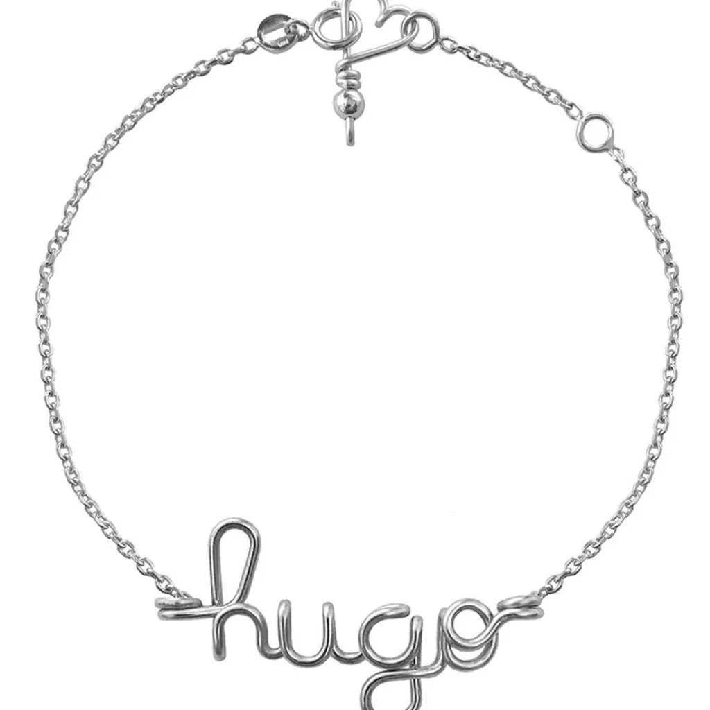 New Bracelet chaîne Prénom argent (personnalisable) Enfant Bracelet Bébé / Enfant