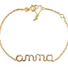 Bracelet chaîne Prénom goldfilled jaune (personnalisable) Enfant Bracelet Bébé / Enfant