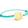 Petits trésors Bracelet cordon Colombe personnalisable (plaqué or)