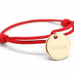 Clearance Bracelet cordon enfant Kids médaille (plaqué or jaune) Enfant Bracelet Bébé / Enfant