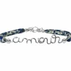 Online Bracelet cordon liberty Amour argent (personnalisable) Bracelet Maman