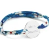 Enfant Petits trésors Bracelet cordon liberty Family personnalisable (argent 925°)