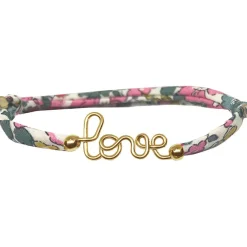 Discount Bracelet cordon liberty Mon petit love jaune (personnalisable) Enfant Bracelet Bébé / Enfant