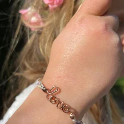 Clearance Bracelet cordon liberty Mon petit love argent (personnalisable) Enfant Bracelet Bébé / Enfant