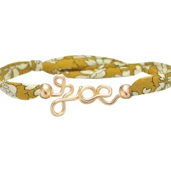 Hot Bracelet cordon liberty Prénom goldfilled jaune (personnalisable) Enfant Bracelet Bébé / Enfant