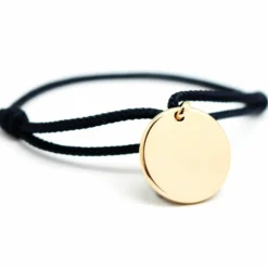 Best Bracelet cordon maman Kids médaille (plaqué or jaune) Bracelet Maman