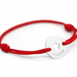 Enfant Petits trésors Bracelet cordon Mini jeton étoile (argent 925°)