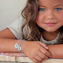 Enfant Petits trésors Bracelet cordon Mini jeton étoile (argent 925°)