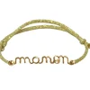 Clearance Bracelet cordon paillette Prénom goldfilled jaune (personnalisable) Enfant Bracelet Bébé / Enfant