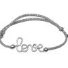Discount Bracelet cordon paillette Love argent (personnalisable) Enfant Bracelet Bébé / Enfant