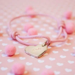 New Bracelet enfant cordon Kids coeur (plaqué or jaune) Enfant Bracelet Bébé / Enfant