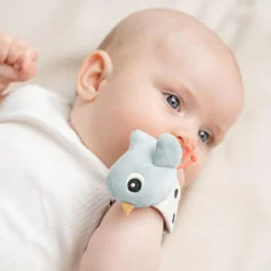 Done by Deer Bracelet hochet lot de 2 Happy clouds Bleu