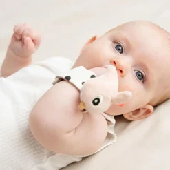 Done by Deer Bracelet hochet lot de 2 Happy clouds Rose