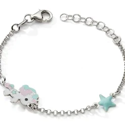 Enfant Baby bijoux Bracelet Licorne étoile (argent)