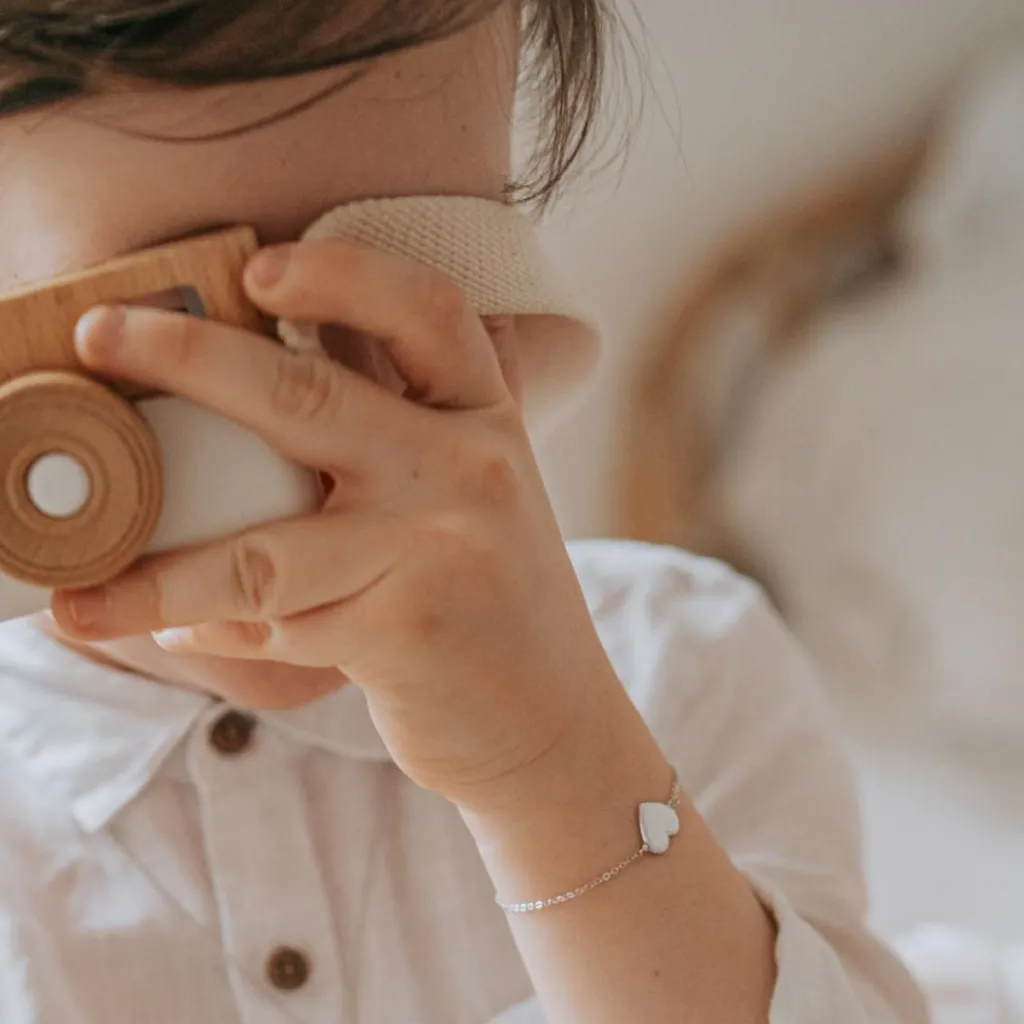 Enfant Mon Petit Poids Bracelet médaille Simone (argent rhodié)