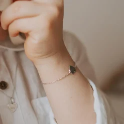 Enfant Mon Petit Poids Bracelet médaille Simone (argent rhodié)