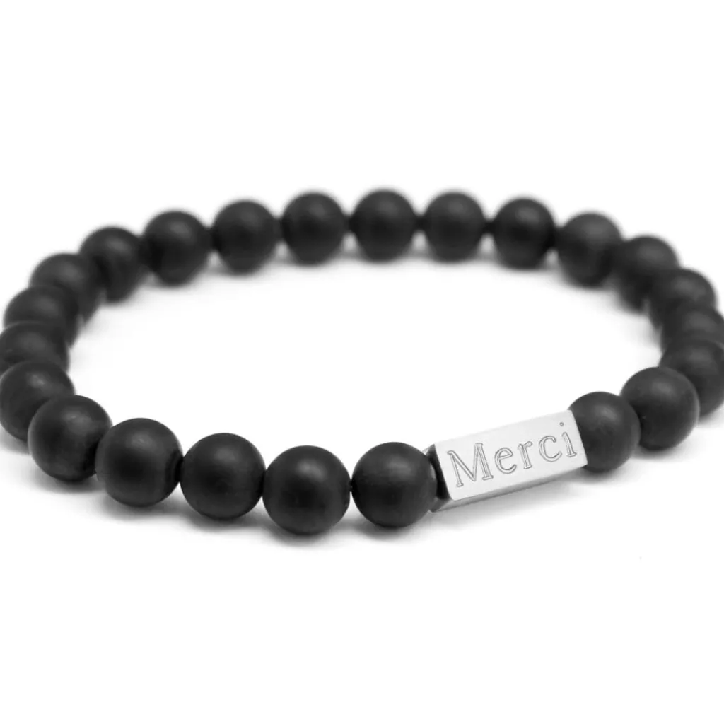 Online Bracelet papa perles mates personnalisable (acier) Cadeaux Papa