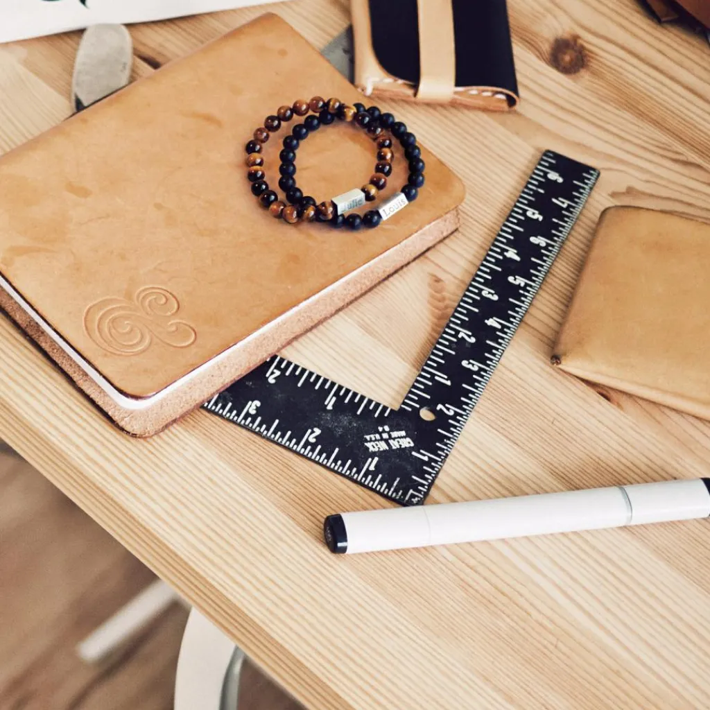 Online Bracelet papa perles mates personnalisable (acier) Cadeaux Papa